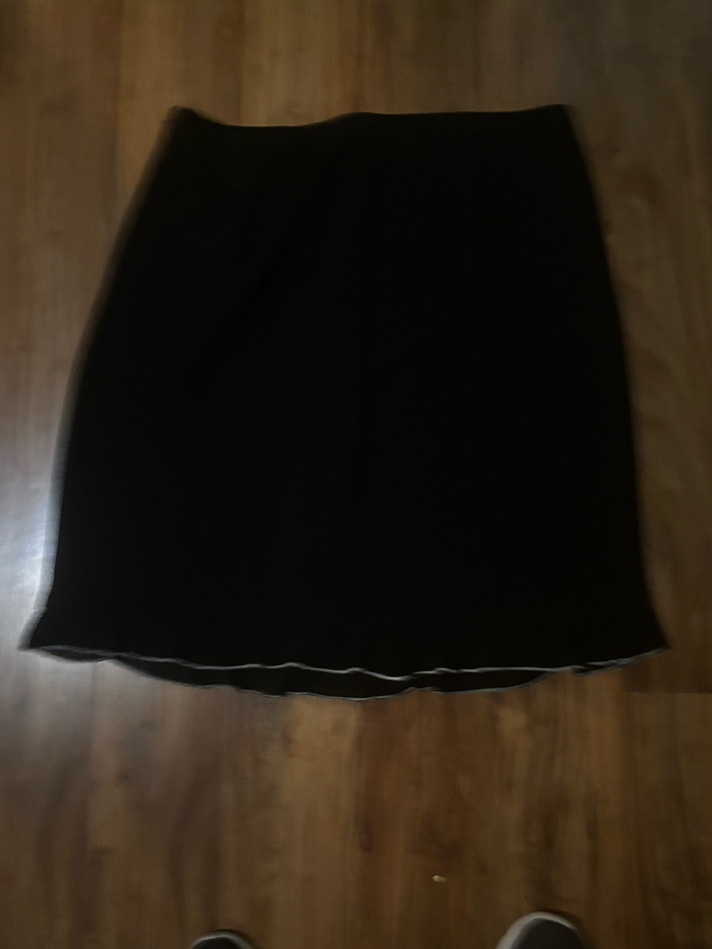 Black Pencil Skirt with Subtle Hem Trim. Nvr worn. Unknown brand.